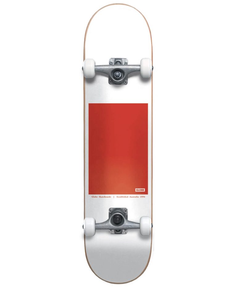 Globe Block Serif 8.0 Komplett Skateboard weiß/rot