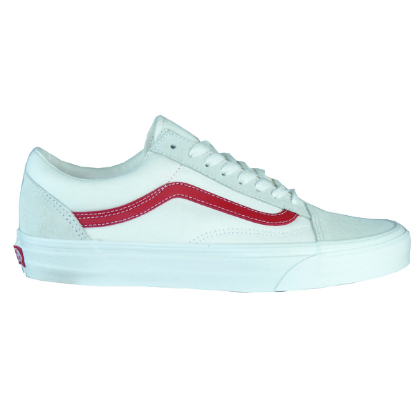 Vans Old Skool Vintage white Schuhe Sneaker weiß/rot - meinsportline.de Vans Old Skool Vintage white Schuhe Sneaker weiß/rot - meinsportline.de