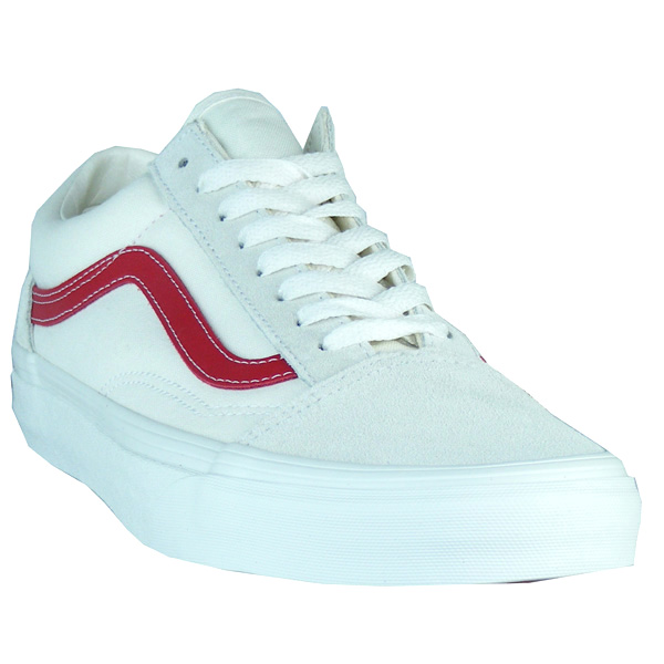 Vans Old Skool Vintage white Schuhe Sneaker weiß/rot - meinsportline.de Vans Old Skool Vintage white Schuhe Sneaker weiß/rot - meinsportline.de