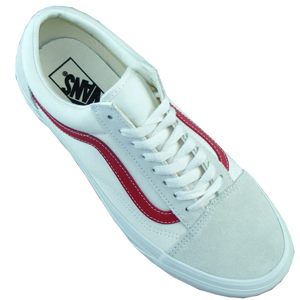 Vans Old Skool Vintage white Schuhe Sneaker weiß/rot - meinsportline.de Vans Old Skool Vintage white Schuhe Sneaker weiß/rot - meinsportline.de