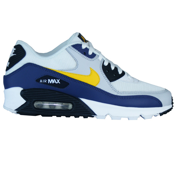 Nike Air Max 90 Essential Herren Schuhe weiß/gelb/blau ... Nike Air Max 90 Essential Herren Schuhe weiß/gelb/blau ...