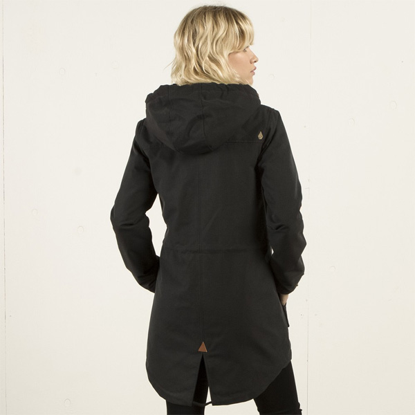 Volcom Walk On By Damen Winterjacke Parka Schwarz Meinsportline De