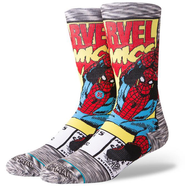 Stance Spiderman Comic Herren Socken grau - meinsportline.de