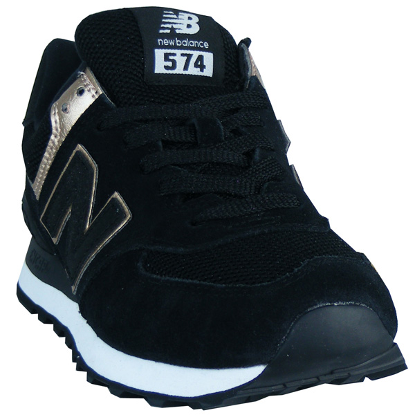 ring Voorkeur Specificiteit New Balance WL574 MEA Lifestyle Damenschuhe schwarz/gold - meinsportline.de