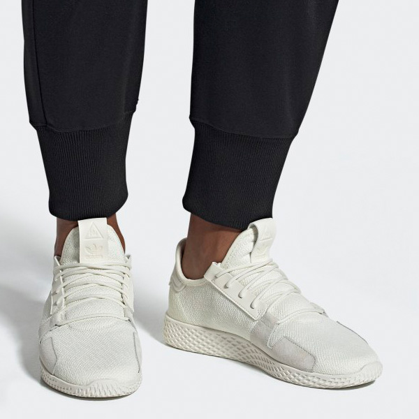 Adidas Pharrell Williams PW Tennis Human Originals Primeknit Schuhe Herren beigeweiß DB3327 Adidas Schuhe Herren Weiß Rot