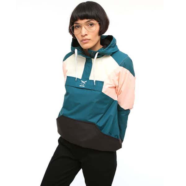 Iriedaily Color Up Breaker Windbreaker Damen Jacke türkiserosa Iriedaily Color Up Breaker Windbreaker Damen Jacke türkiserosa