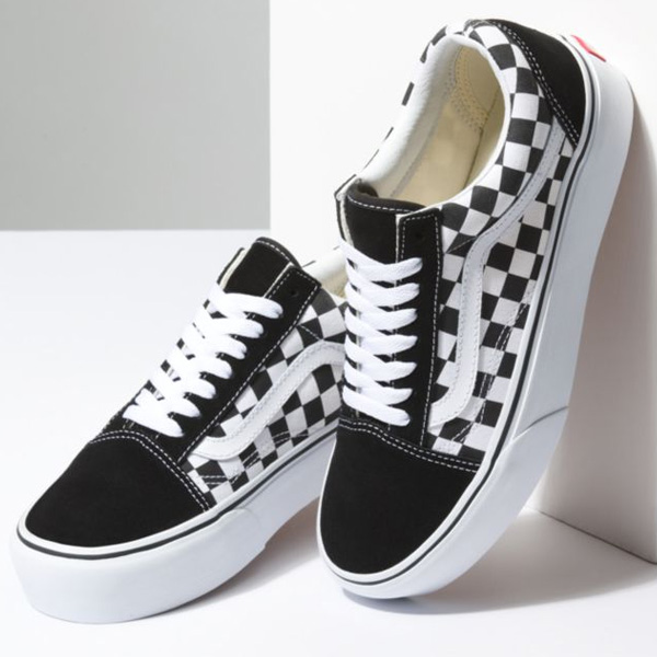 Vans Old Skool Platform Checkerboard Sneaker Damen schwarz/weiß Vans Old Skool Platform Checkerboard Sneaker Damen schwarz/weiß