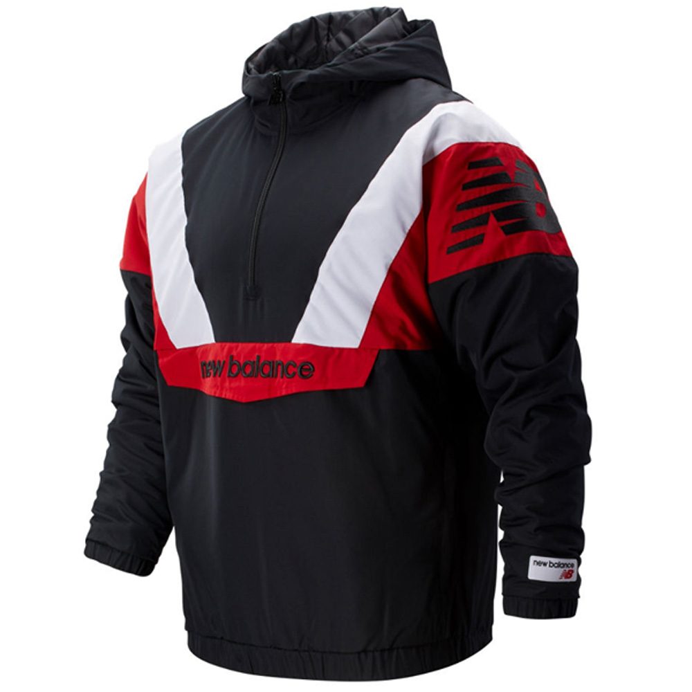 New Balance Athletics Stadium Insulated Anorak Herren Winterjacke schwarz rot meinsportline
