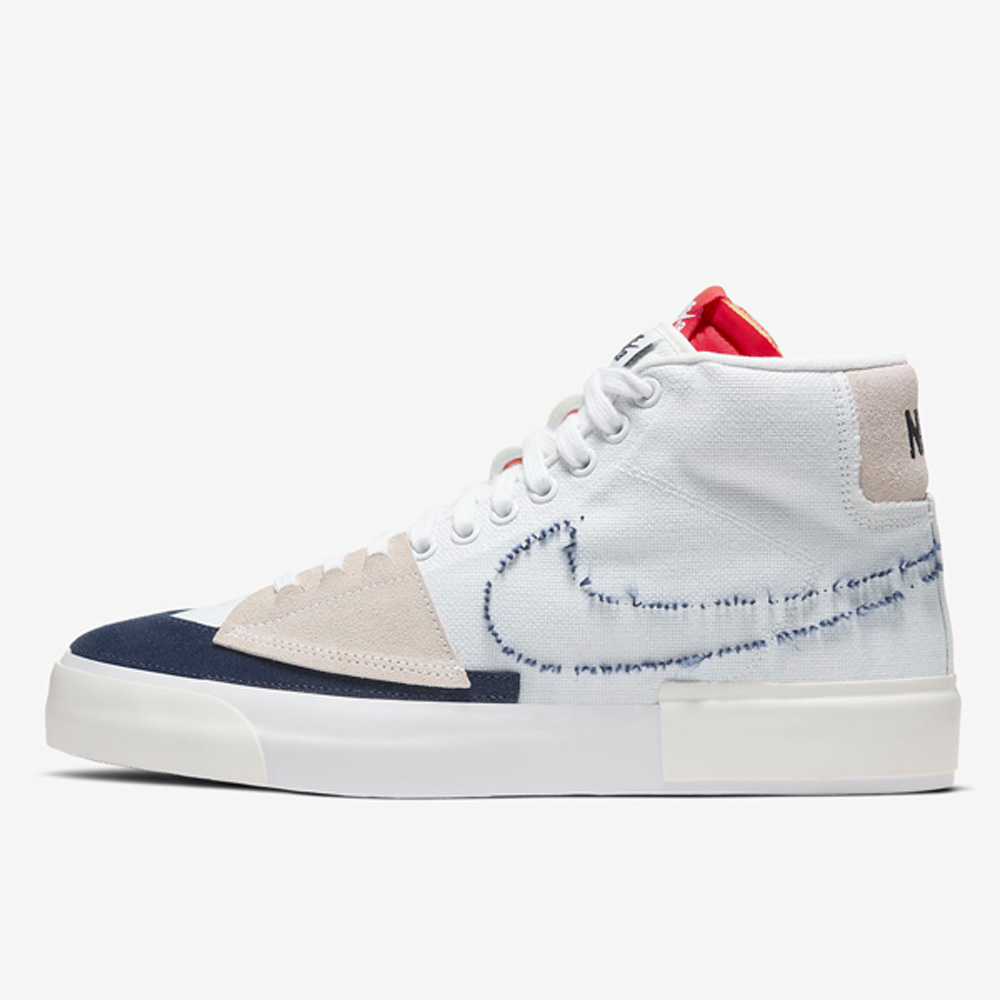 Nike Sb Zoom Blazer Mid Sneaker Edge Schuhe Weiss Blau Meinsportline De