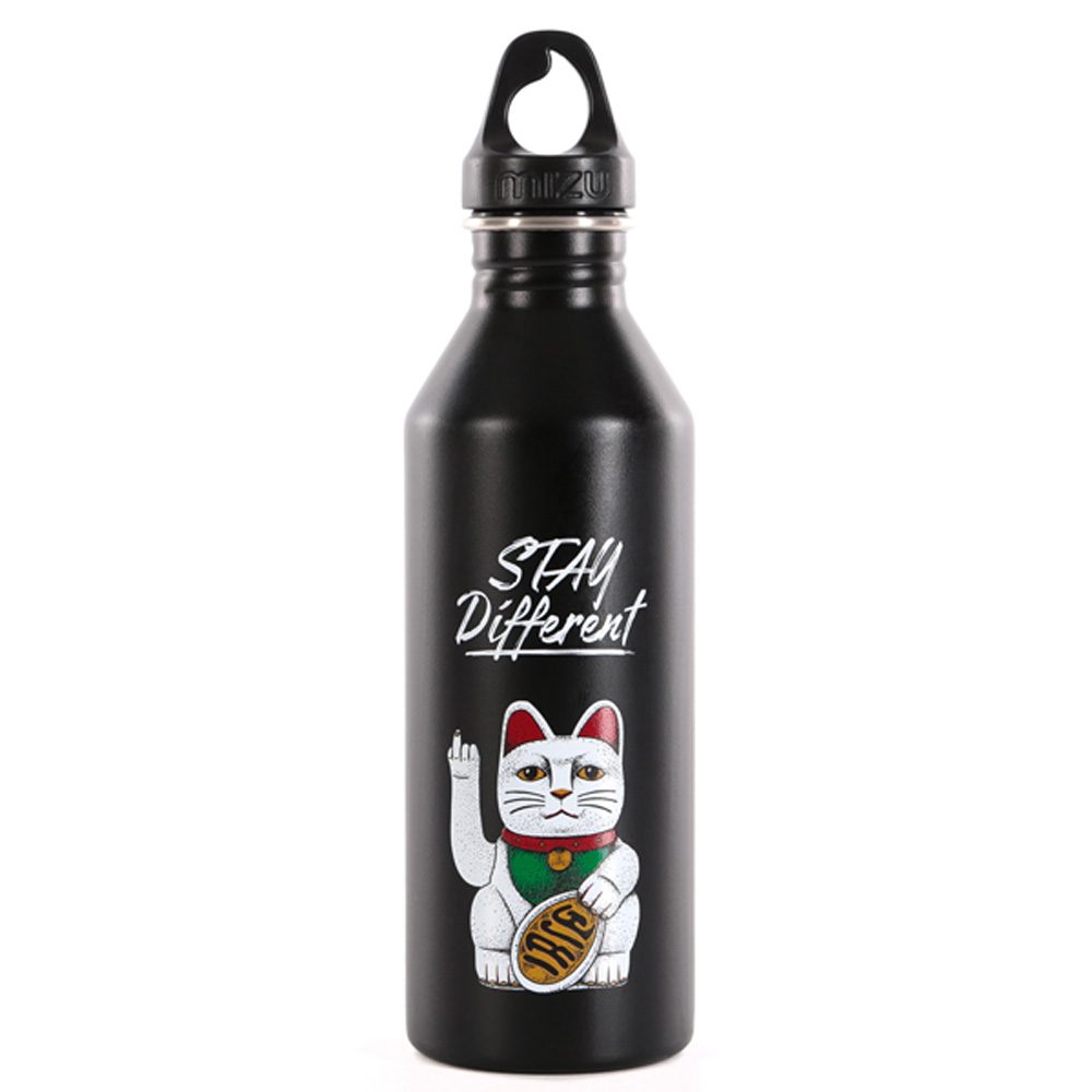 Iriedaily Bye Bye Cat Bottle Trinkflasche 0,8 Liter schwarz