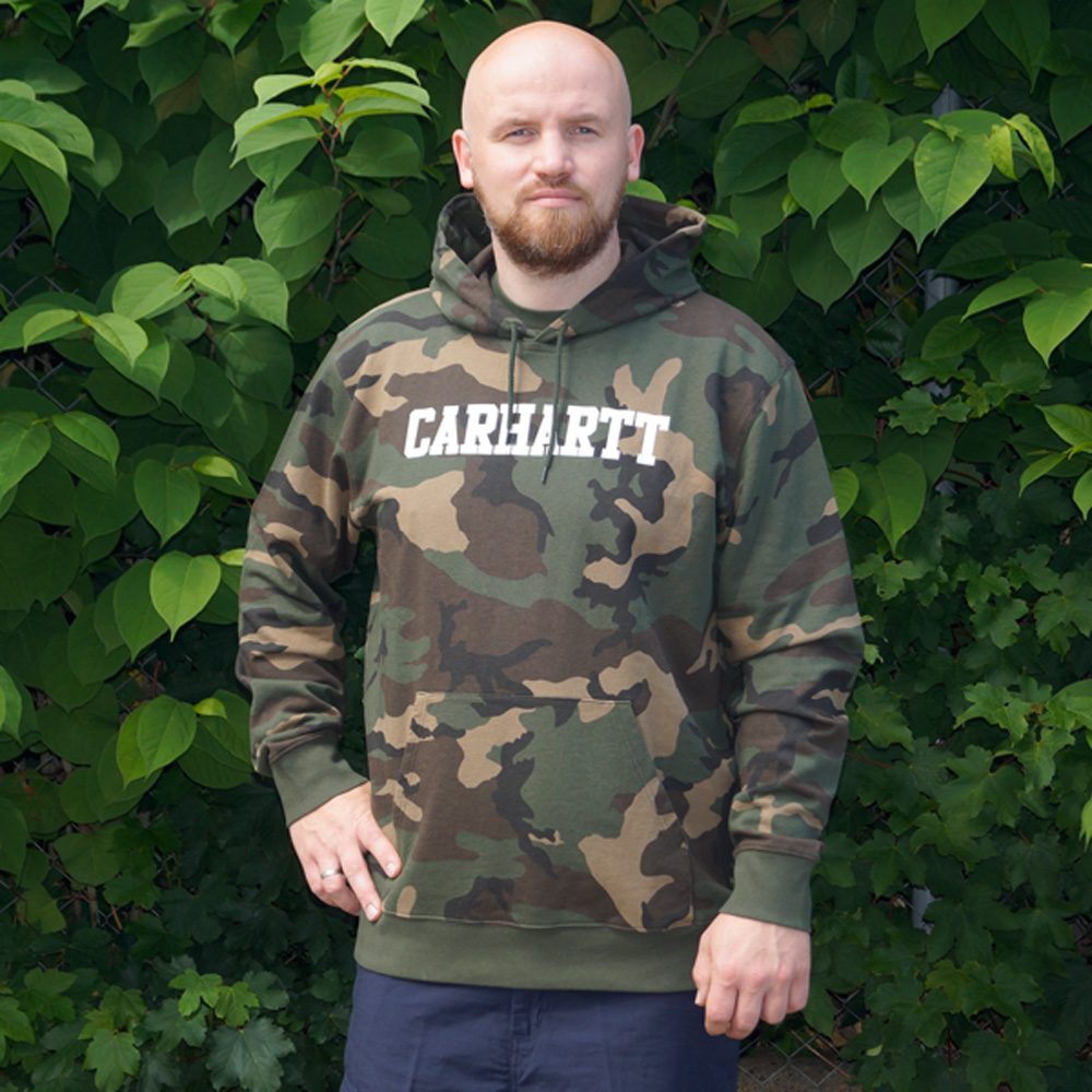 Hooded college sales sweatshirt carhartt