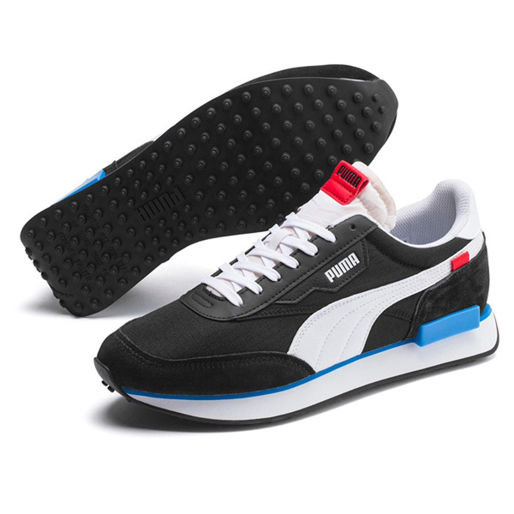 puma future rider black white