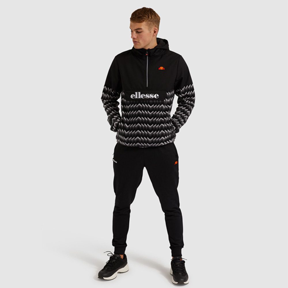Ellesse Freccia Windbreaker Herren Schlupfjacke schwarz weiB meinsportline