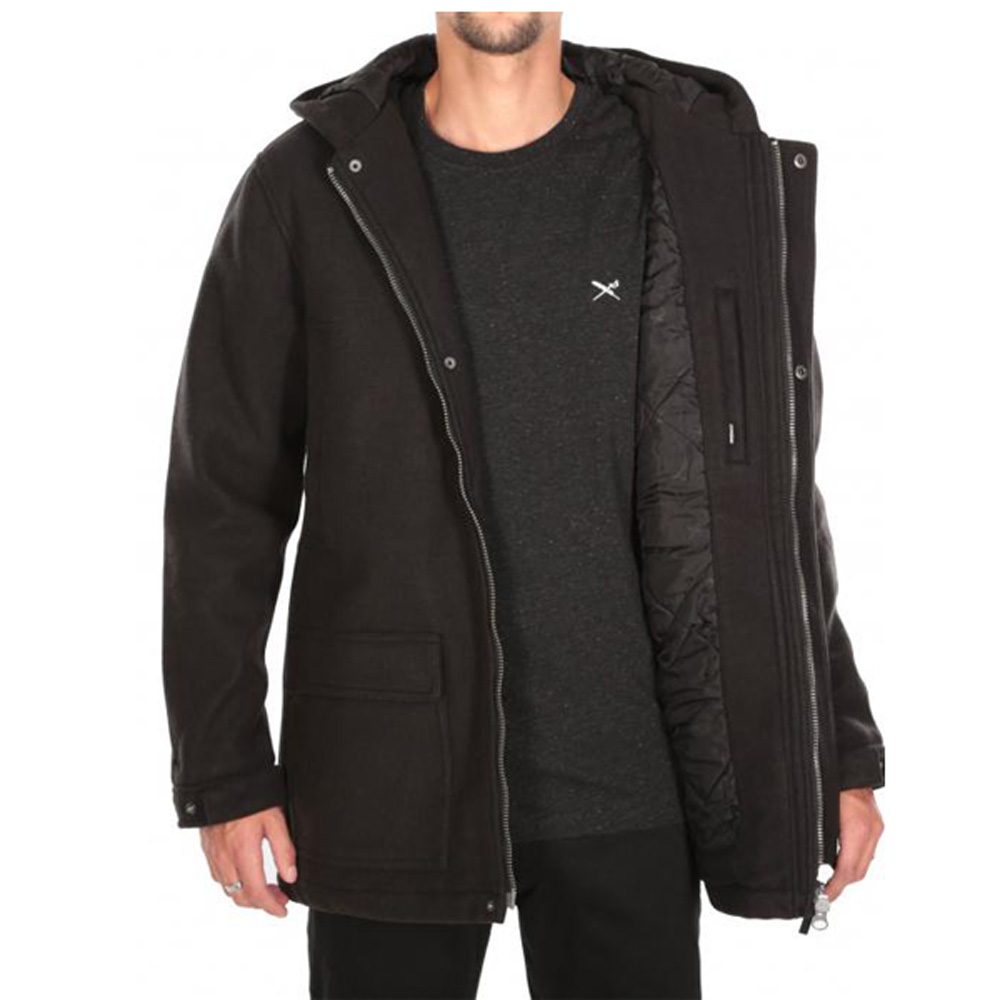 Iriedaily Jugga Parka Herren Wollparka schwarz