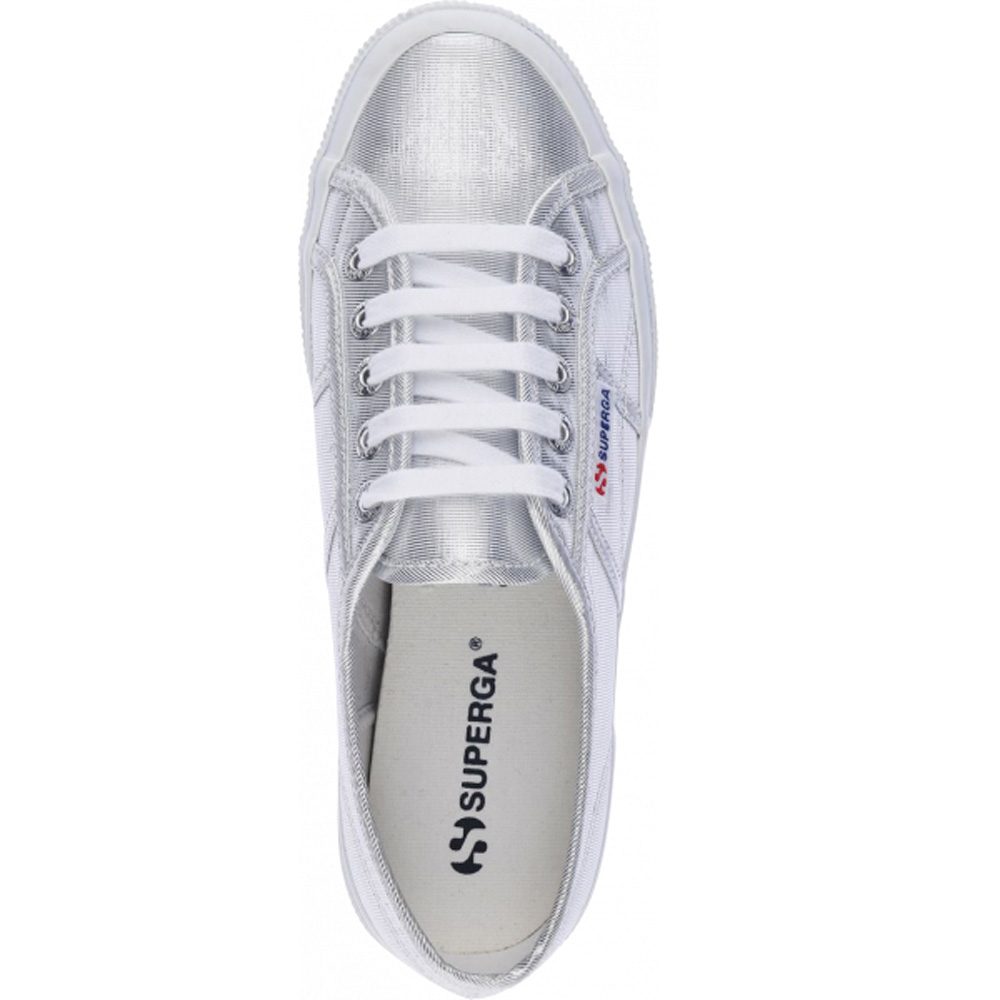 Superga 2750 COTU Classic MICROLAMEW Damen Sneaker grau silber meinsportline