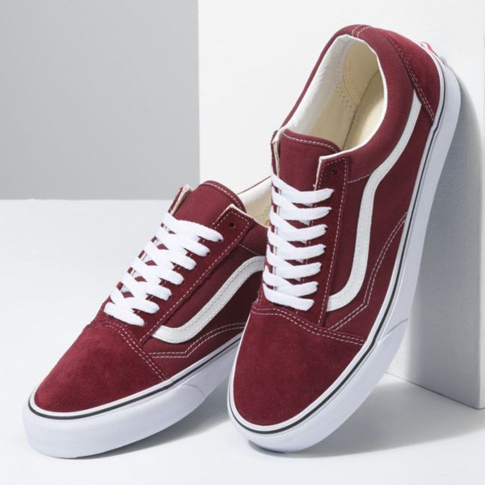 Vans old skool maroon price discount
