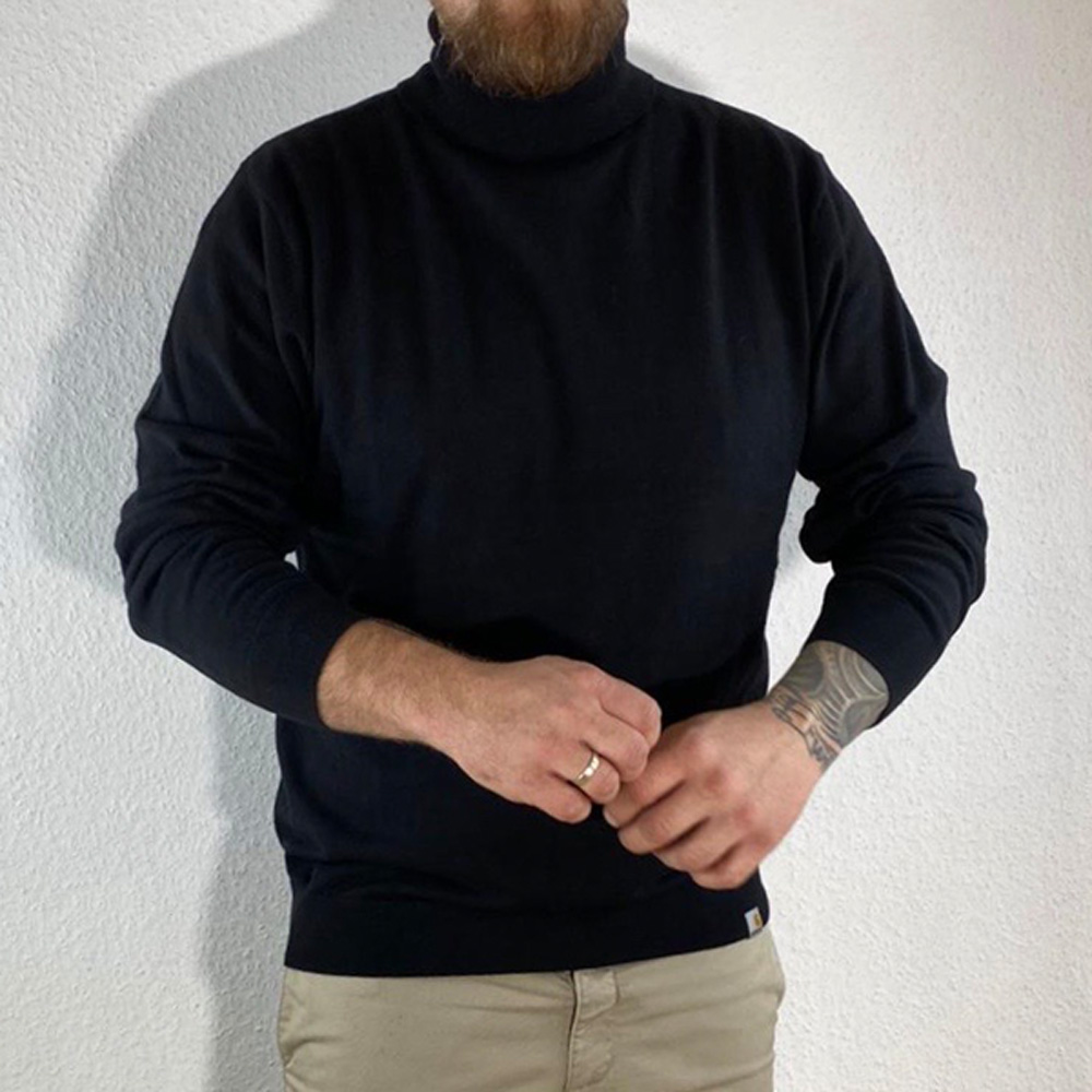 Carhartt WIP Playoff Rollkragenpullover gr.XL schwarz meinsportline