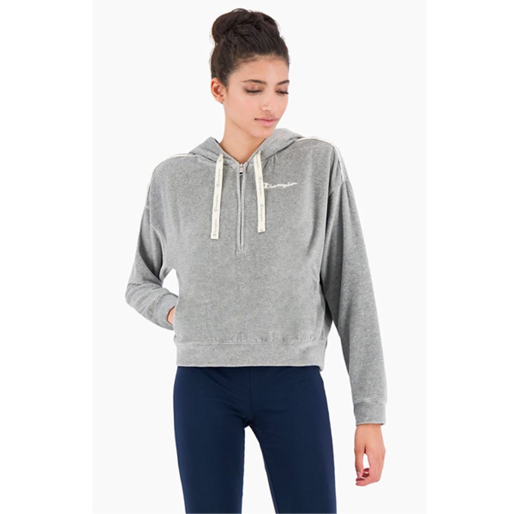 Champion Velours Hoodie Damen Kapuzenpullover