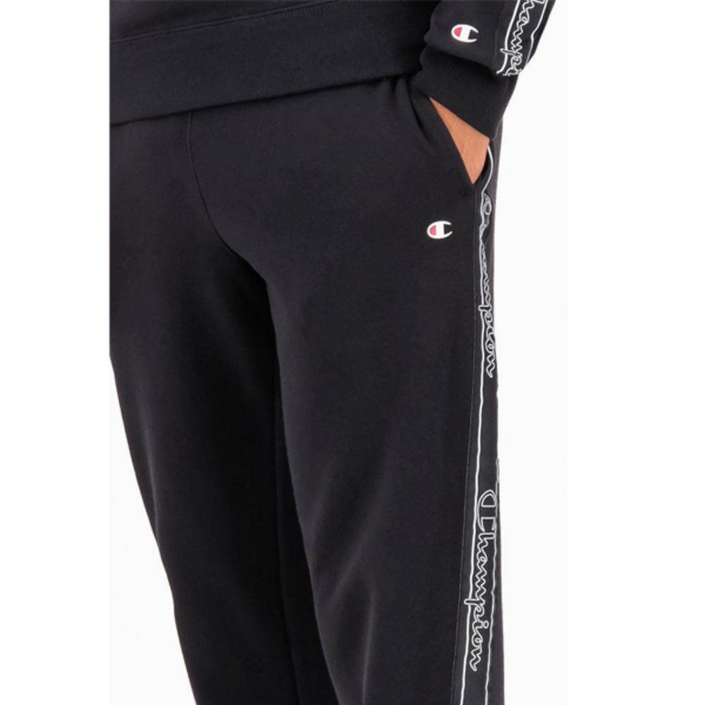 Jacquard-Logopaspel Fleece-Jogginghose schwarz Herren mit Champion