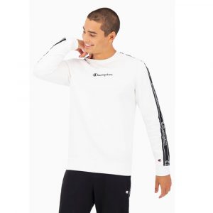 Champion Fleece Sweatshirt mit Jacquard- Logopastel
