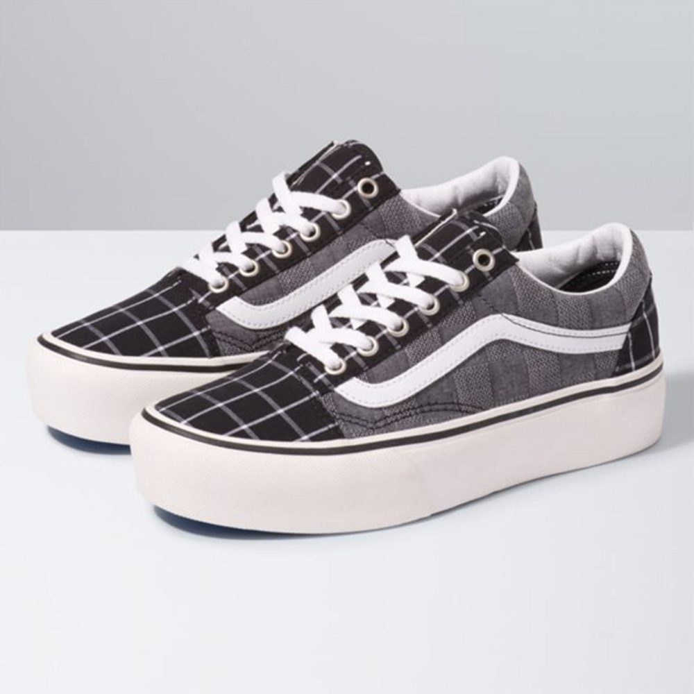 Vans Old Skool Platform Woven Check Sneaker Damen