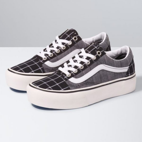 Vans Old Skool Platform Woven Check Sneaker Damen