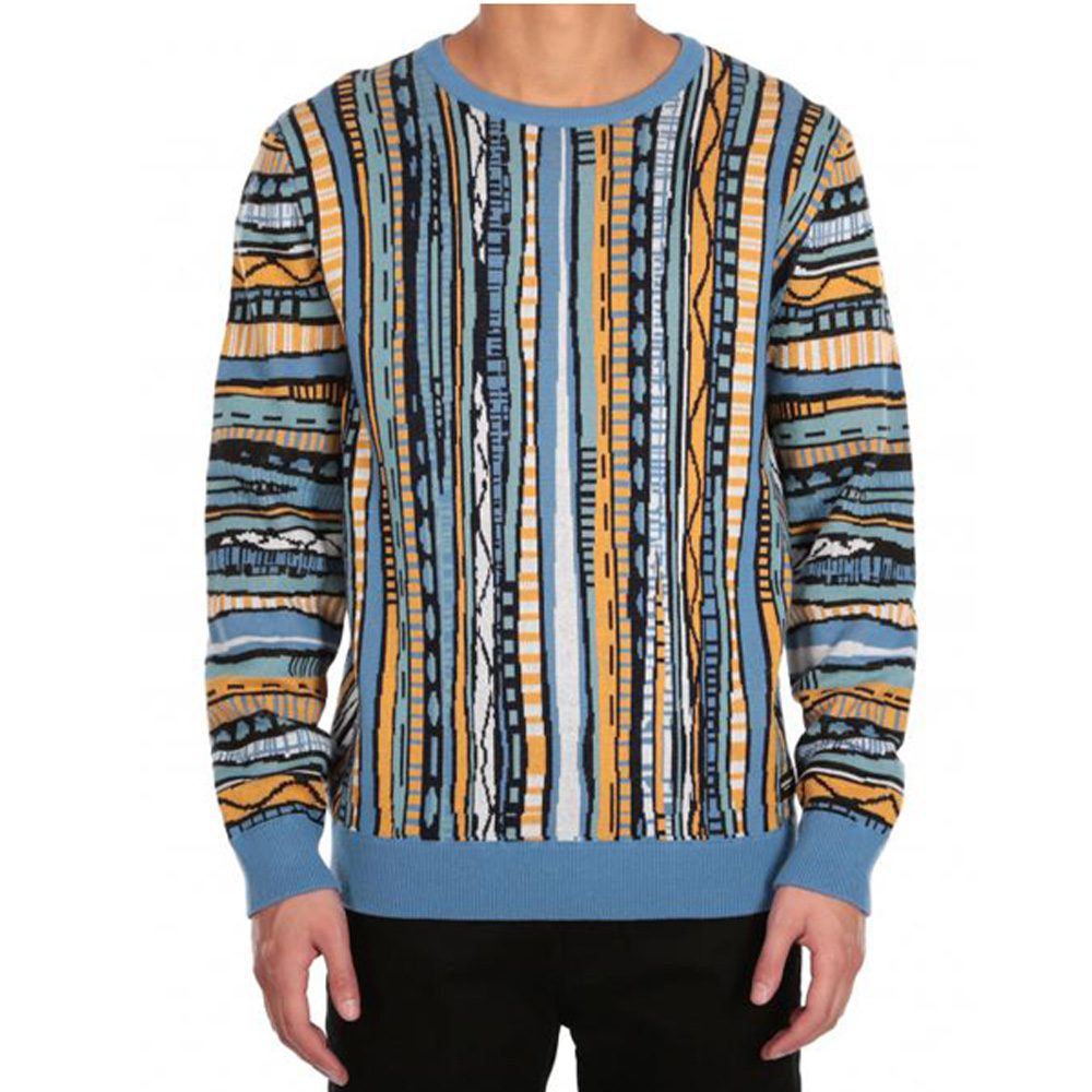 Iriedaily Theodore Knit Herren Feinstrickpullover colored blue