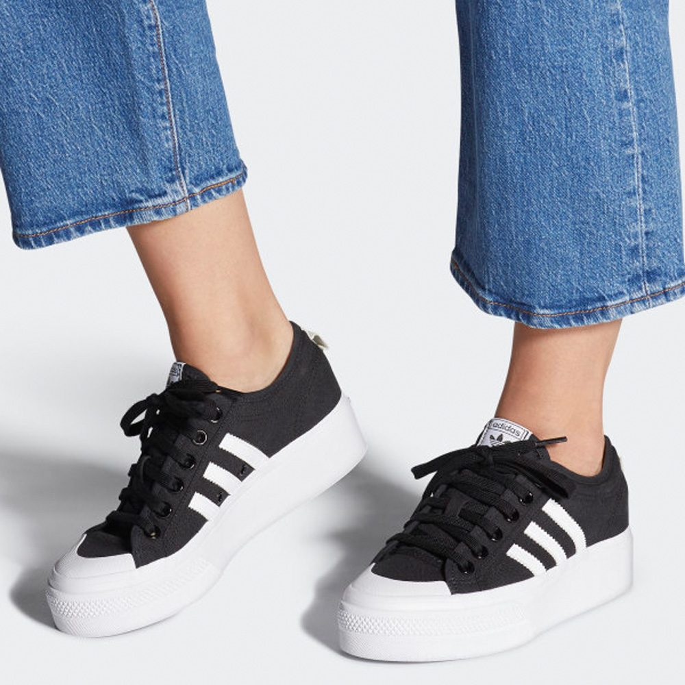 Adidas Originals Nizza Platform Sneaker Damen schwarz FV5321 meinsportline