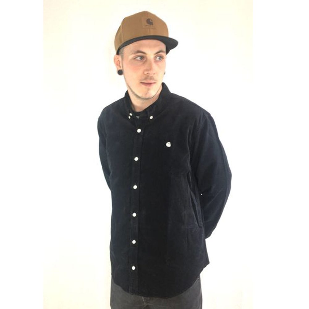 Carhartt WIP Madison Fine Cord Shirt Hemd black