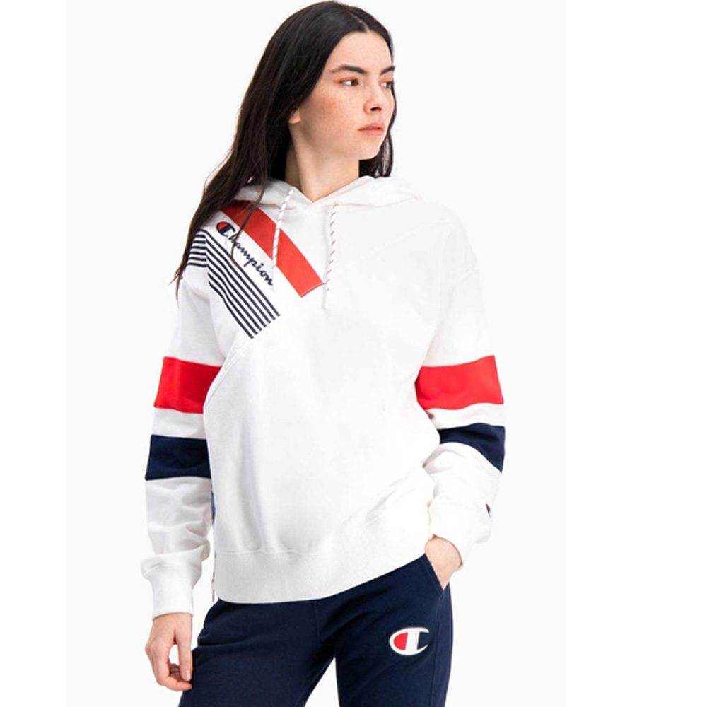 Champion Kapuzenpullover mit grafischen Streifenprint