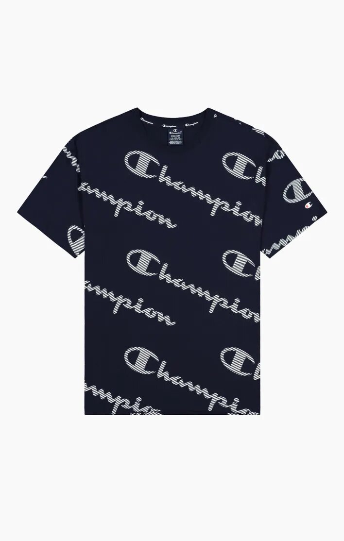 Champion Printlogo T-Shirt Herren dunkelblau