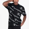 Champion Printlogo T-Shirt Herren schwarz