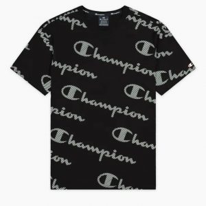 Champion Printlogo T-Shirt Herren schwarz