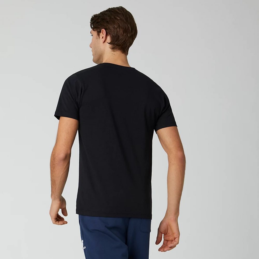 New Balance Essentials Stacked Logo T-Shirt schwarz