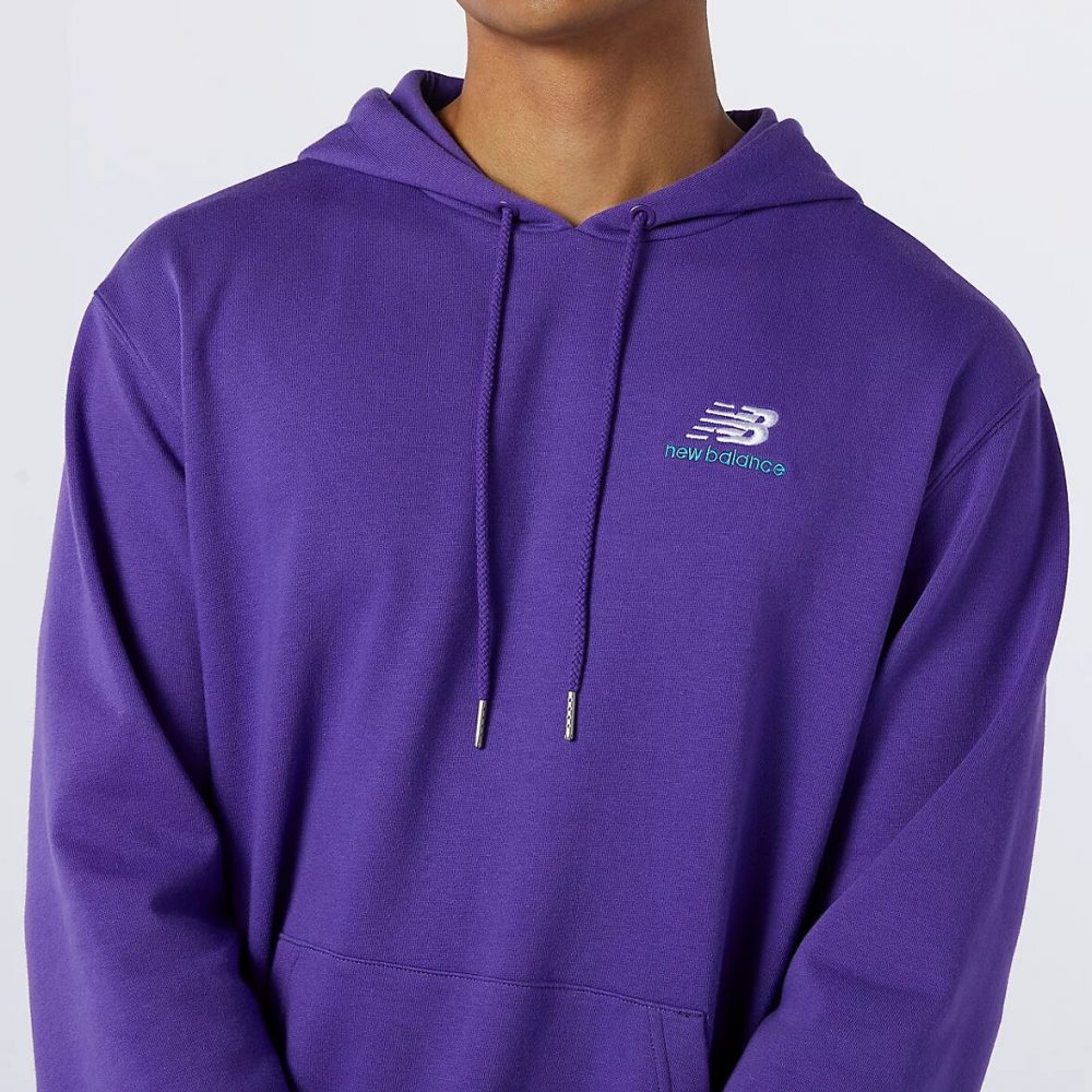 New Balance Essentials Embriodered Hoodie lila