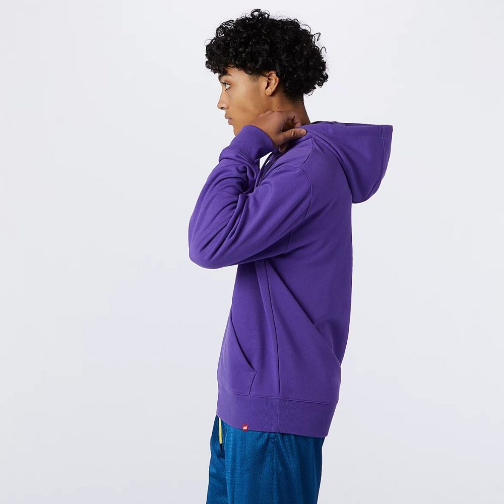 New Balance Essentials Embriodered Hoodie lila