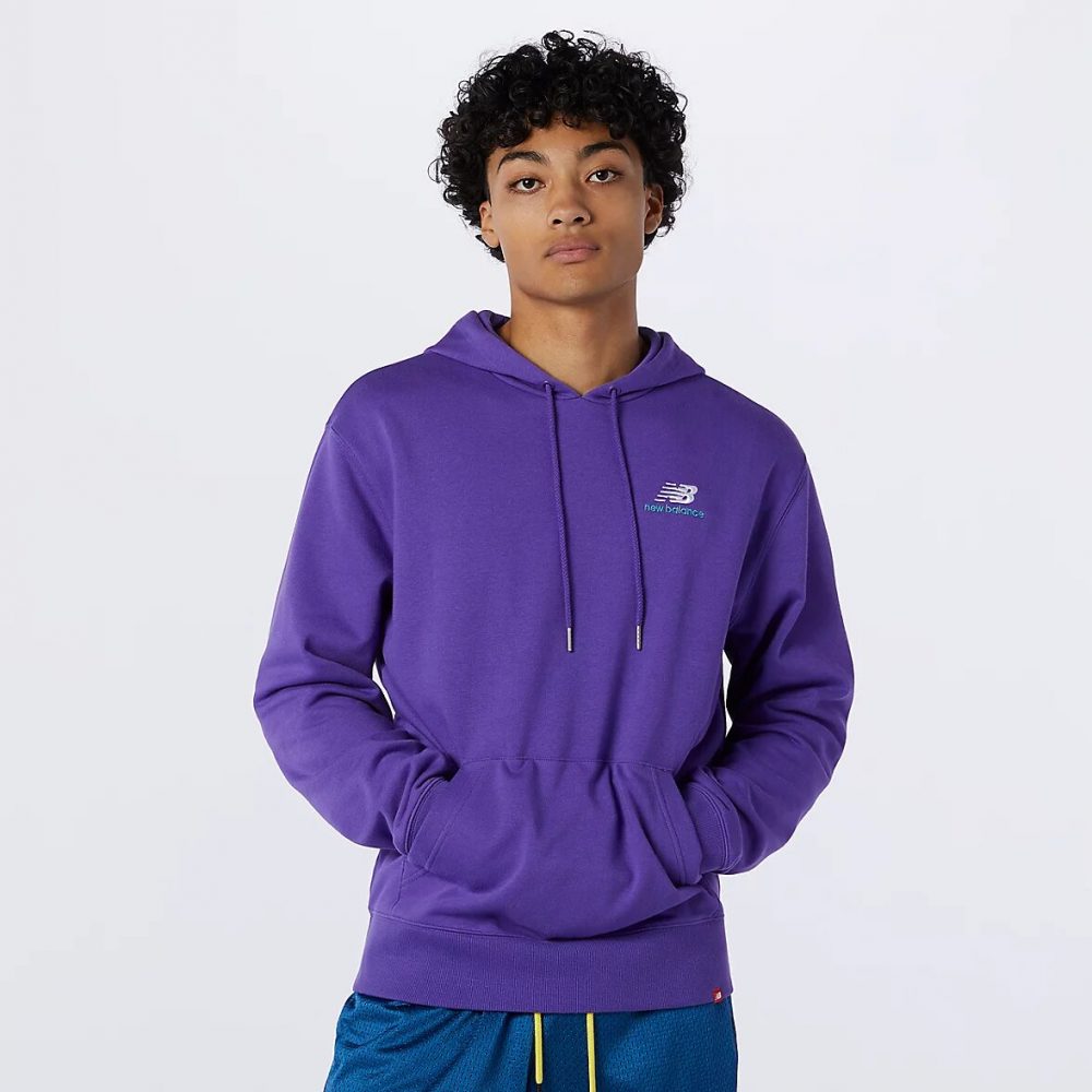 New Balance Essentials Embriodered Hoodie lila