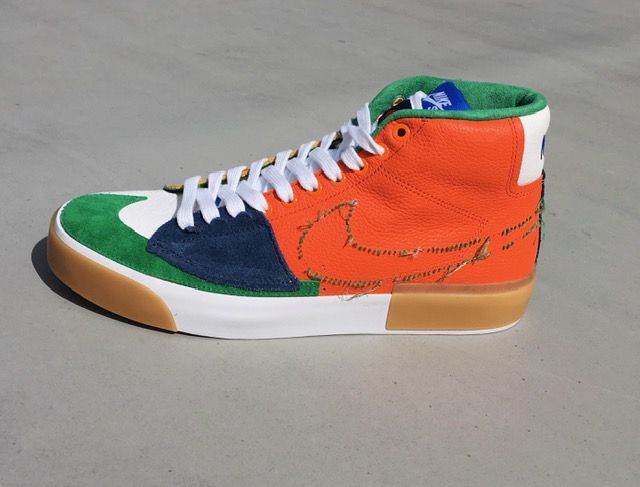 Nike SB Zoom Blazer Mid Edge L Sneaker orange gr n meinsportline