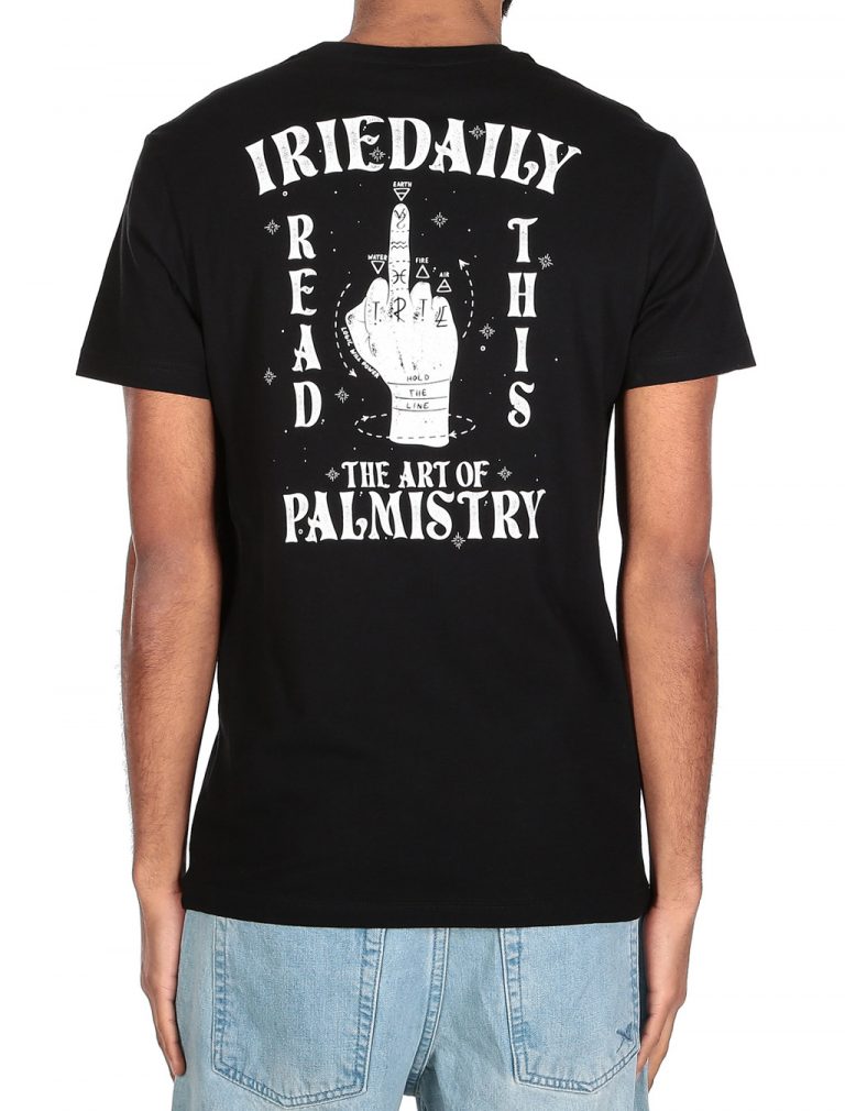 Iriedaily Palmistry T-Shirt Stinkefinger Herren schwarz