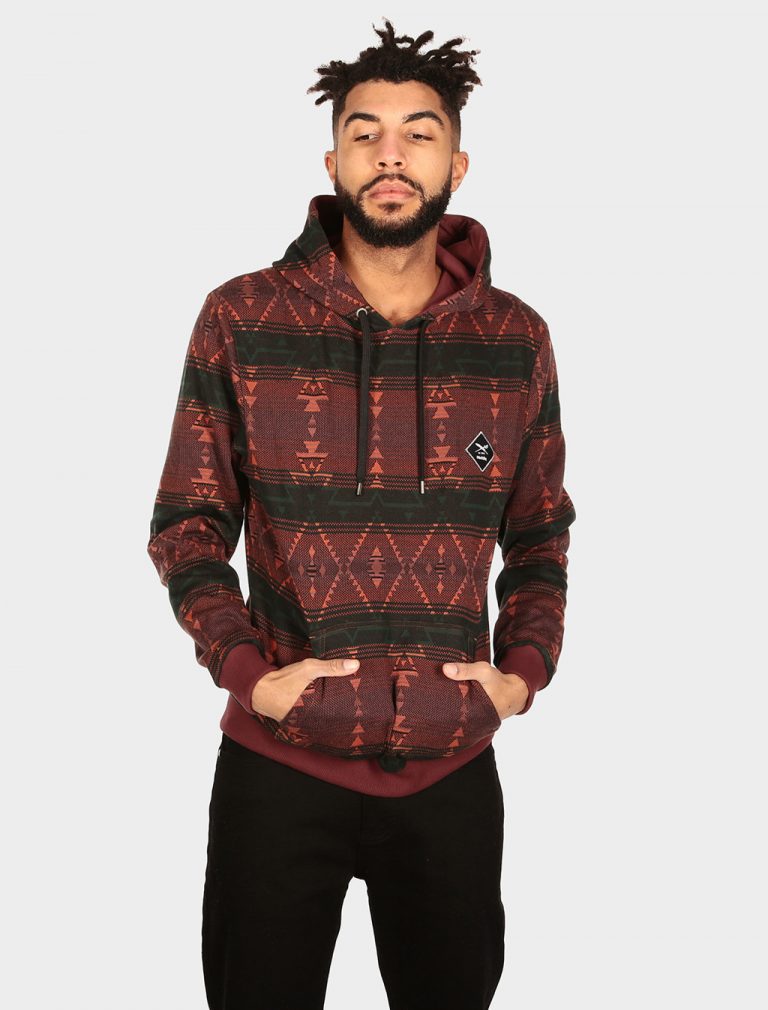 Iriedaily Santania Inka Kapuzen Sweatshirt Pullover Herren rot