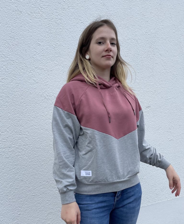 Mazine Olbia Kapuzen Sweatshirt Damen rot/grau
