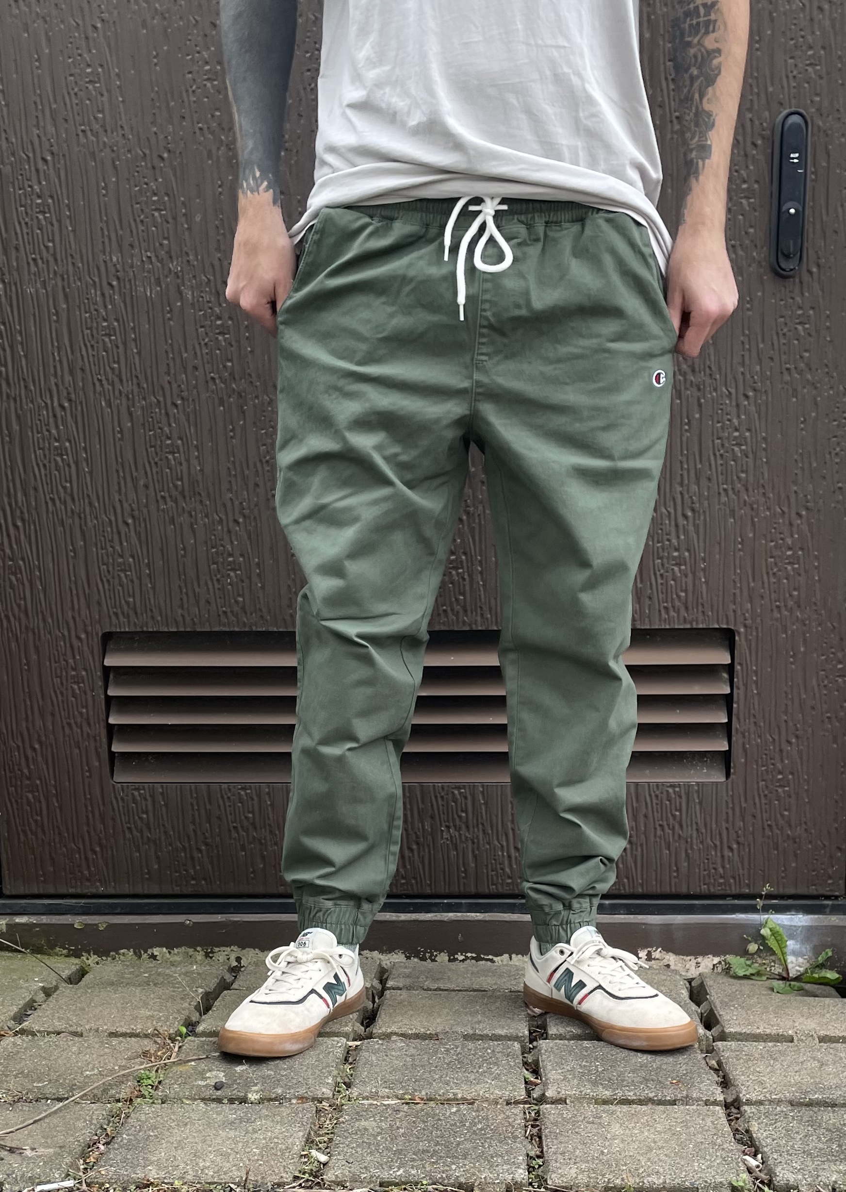 Champion Jogger Pant Herren Chino mit Bündchen Hose grün