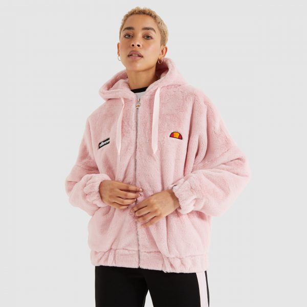 Ellesse Giovanna Fleece Teddy Jacke Damen rosa