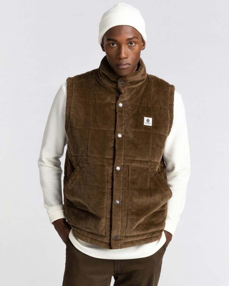 Element Woodland Outdoor Kord Herren Weste braun