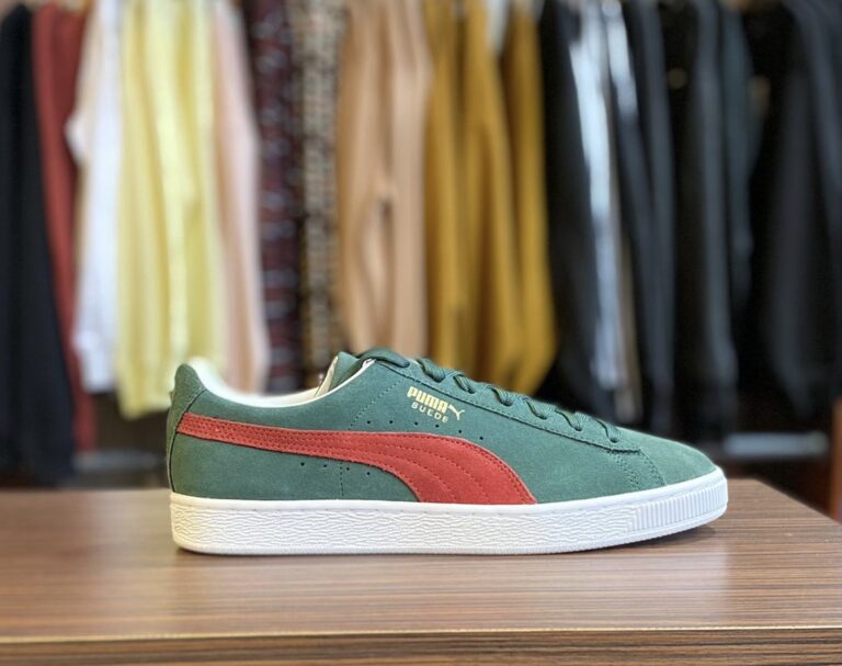 Puma Suede Classic XXL Schuhe Sneaker Herren grün/rot Gr. 42