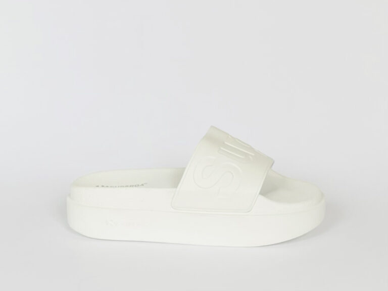 Superga Plateau Slides für Damen (weiß)