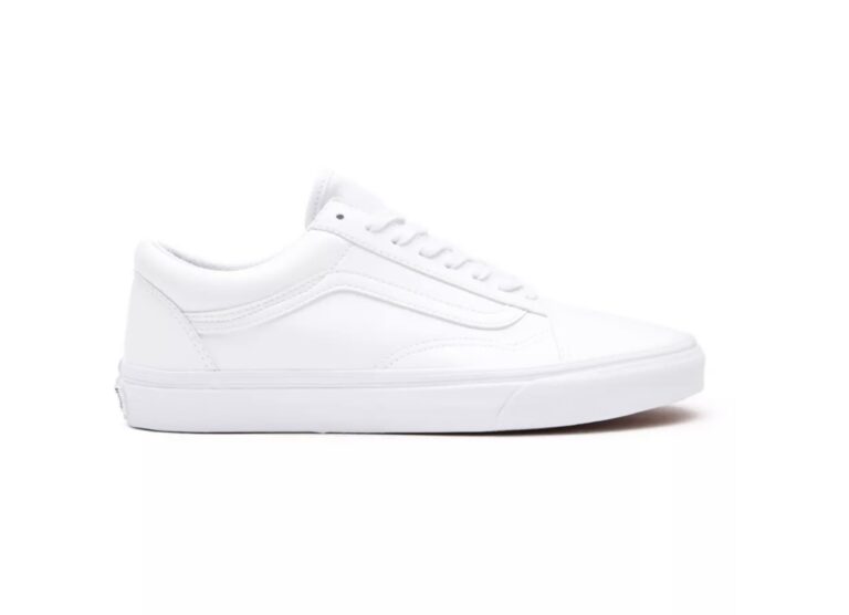 Vans Old Skool Leder Sneaker Damen (weiß)