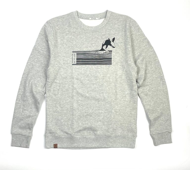 Greenbomb Barcode Pullover (hellgrau)