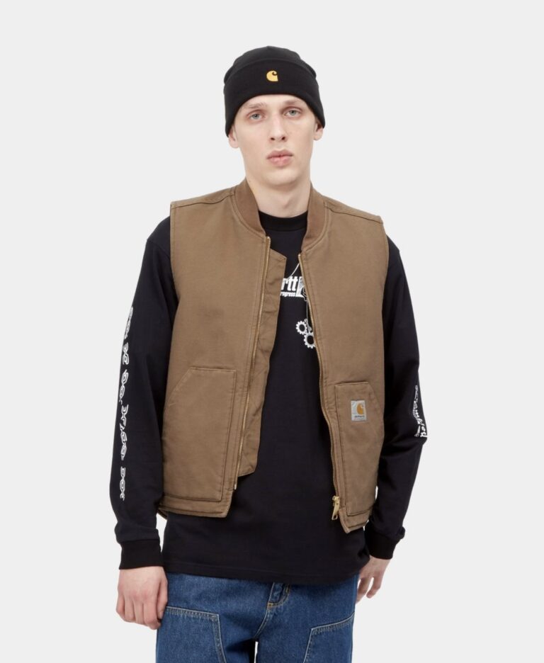 Carhartt Wip Weste Dearborn Wash Canvas gr.M (braun)