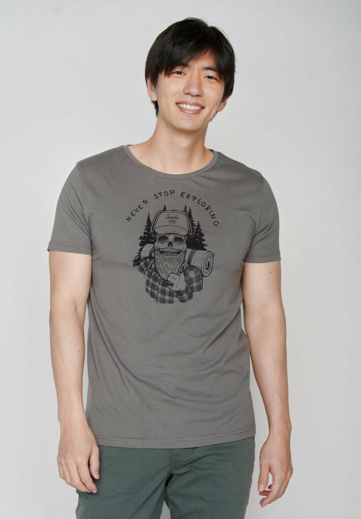 Greenbomb Nature Never Stop T-Shirt (grau)